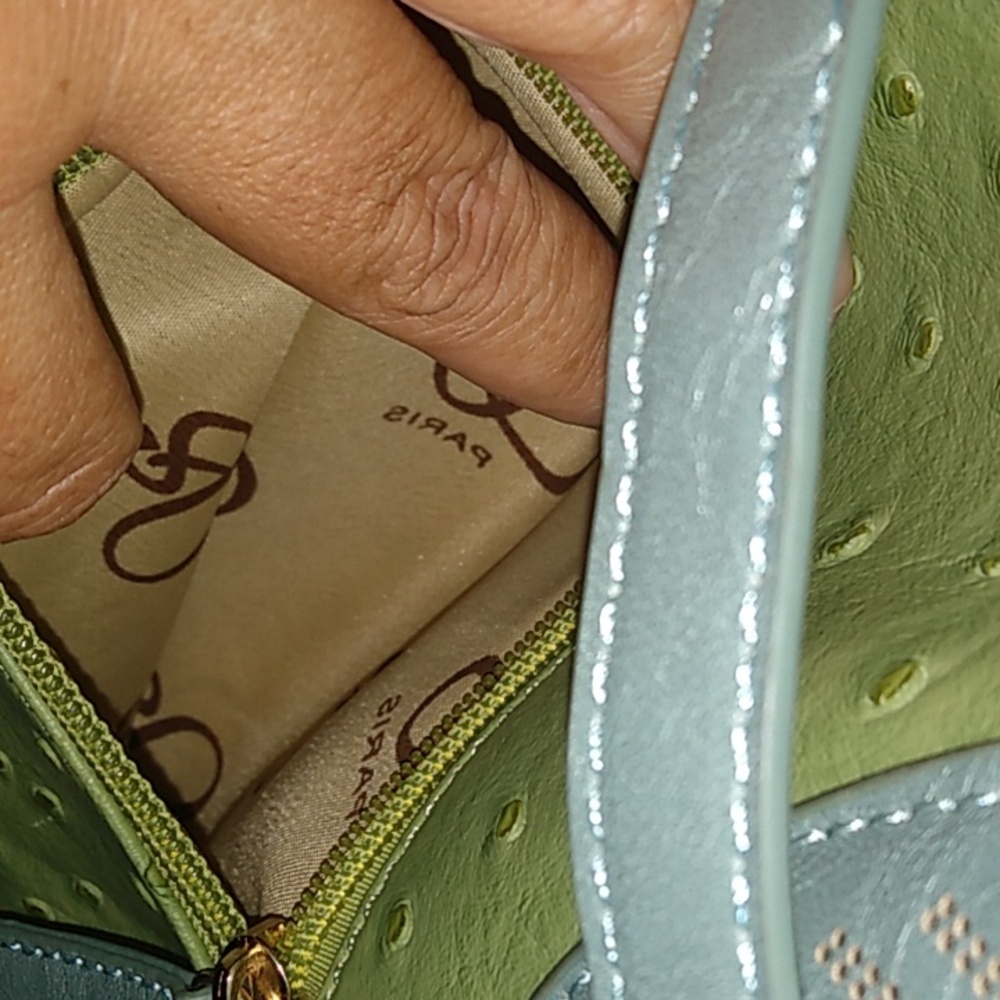 RARE Segolene Paris Embossed Strap Detail Bag - Picture 7 of 10